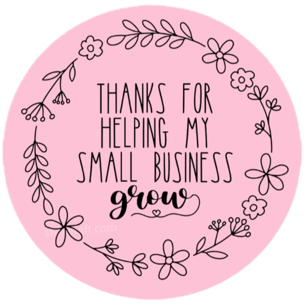 Thanks For Helping Us Grow, Small Business, Handmade Shop, Thank You Sticker